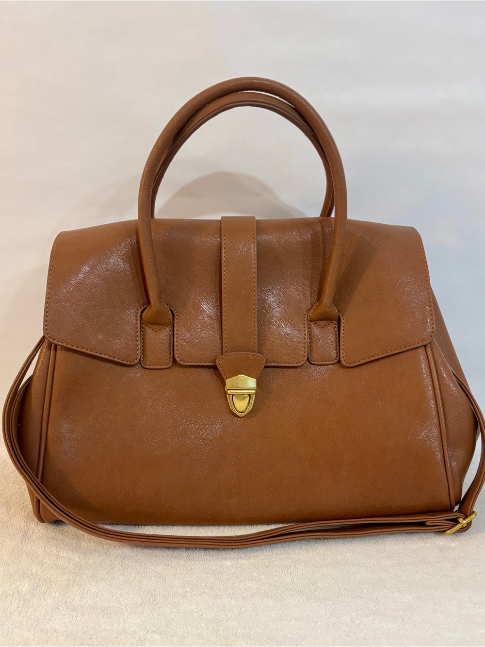 Women’s Brown Leather Work Laptop Tote